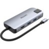 UNITEK uHUB P5 - USB 2.0 Type-C - 100 W - 10.100.1000 Mbit/s - Nero -