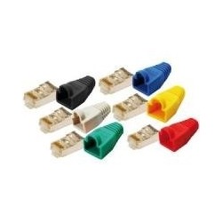 Spina LogiLink RJ45 Cat.5e con guaina antipiega spina modulare gialla