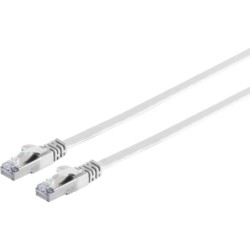 Cavo piatto S/CONN RJ45 con cavo grezzo Cat.7 slim 1m bianco (75511-S