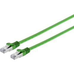 Cavo piatto S/CONN RJ45 con cavo grezzo Cat.7 slim 1m verde (75511-SL