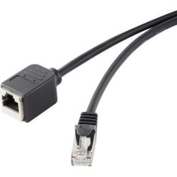 Cavo di prolunga di rete Renkforce RJ45 CAT 5e F/UTP 1 m nero con pro