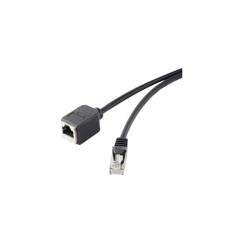 Cavo di prolunga di rete Renkforce RJ45 CAT 5e F/UTP 1 m nero con pro