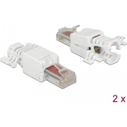 Delock Spina RJ45 Cat.6 UTP senza attrezzi 2 pezzi