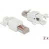 Delock Spina RJ45 Cat.6 UTP senza attrezzi 2 pezzi