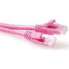 Cavo patch U/UTP CAT6 ACT rosa da 1 metro antigroviglio con connettor