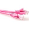 Cavo patch U/UTP CAT6 ACT rosa da 3 metri antigroviglio con connettor