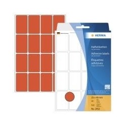 HERMA - Etichette adesive permanenti - Rosso - 25 x 40 mm 512 etichet