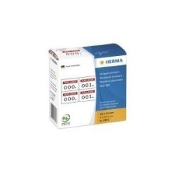 HERMA - Etichette numeriche autoadesive - bianco rosso - 15 x 22 mm -