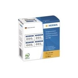 HERMA - Etichette portanumeri autoadesive - bianco/blu scuro - 15 x 2