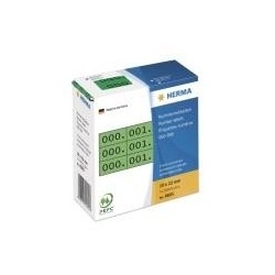 HERMA - Etichette portanumeri autoadesive - nero verde - 10 x 22 mm -