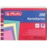 Schede Herlitz DIN A7 a righe colori assortiti in carta 170 g/m senza