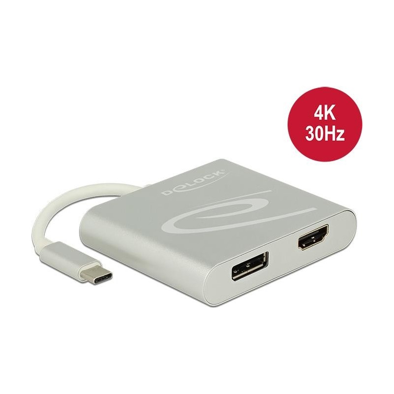 Delock USB-C Splitter (DP Alt Mode) 1x HDMI 1x presa DP