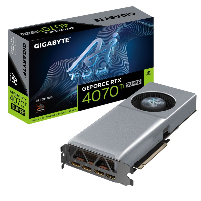 GIGABYTE GeForce RTX 4070 Ti SUPER AI TOP 16G Scheda Grafica - 16GB G