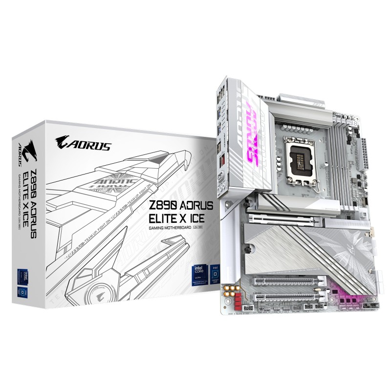 GIGABYTE Z890 AORUS ELITE X ICE Scheda Madre - Supporta CPU Intel Cor