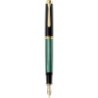 Pelikan 980037 penna stilografica Souvern 600 nero-verde pennino