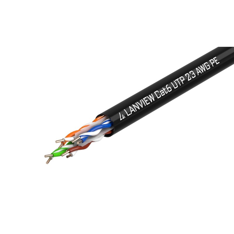 Lanview LVN122155 cavo di rete Nero 500 m Cat6 U/UTP UTP (Cat6 U-UTP 