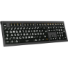 LogicKeyboard XL-Print Astra 2 Bianco su Nero DE Mac