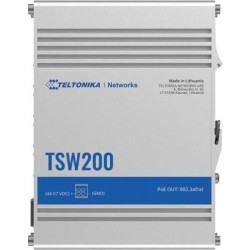 TSW200 PoE+ switch x8 - ethernet ports, x2 SFP ports, - without PSU i