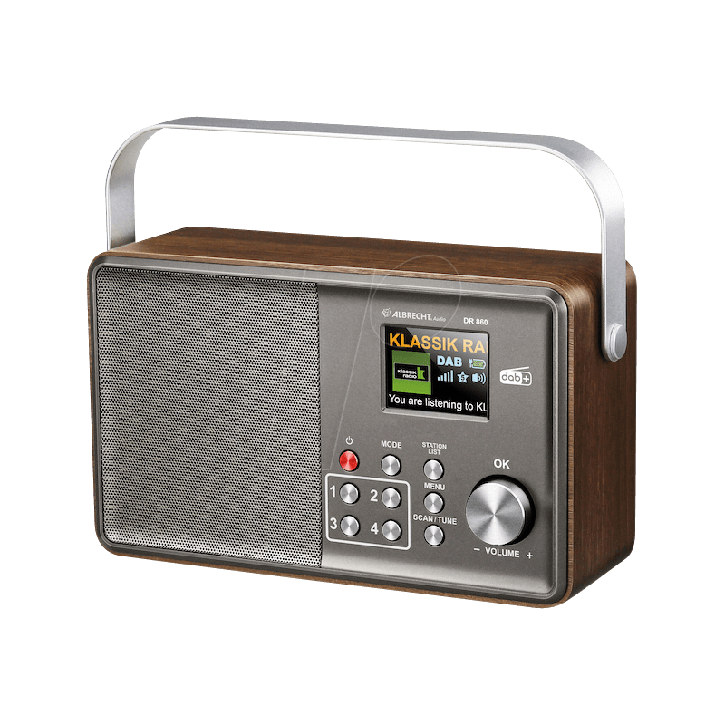 Albrecht DR 860 Senior radio digitale DAB/FM display a colori inclusa