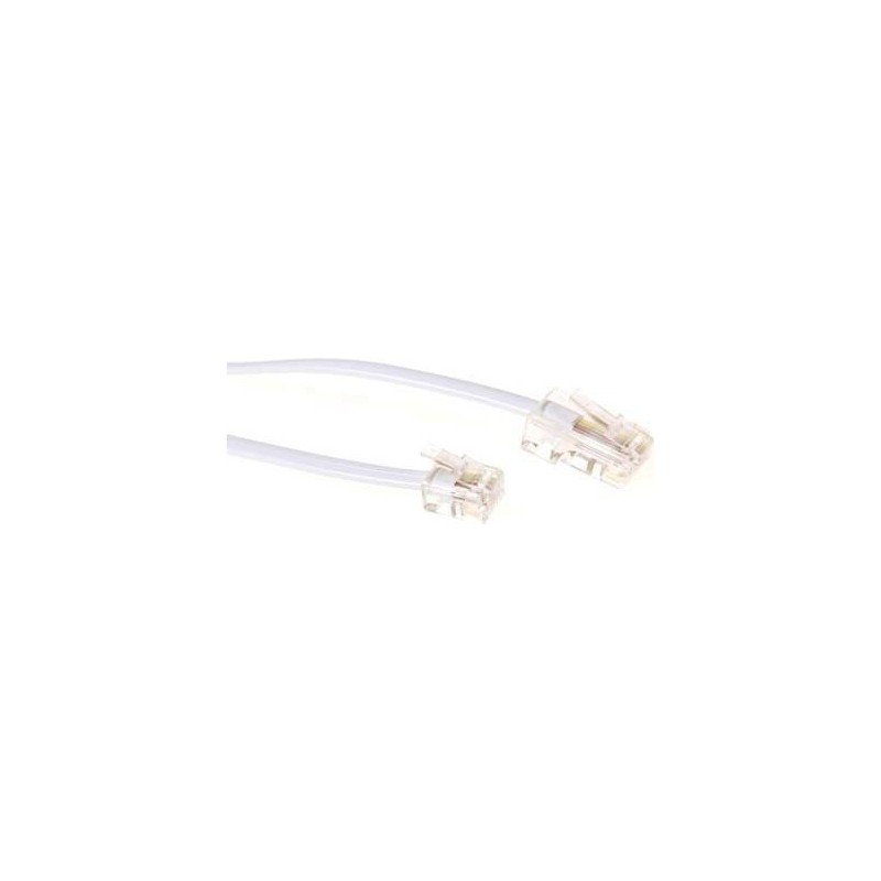 ACT TD5310 - 10 m - RJ-45 - RJ-11 - Bianco - Maschio/Maschio - Piatto