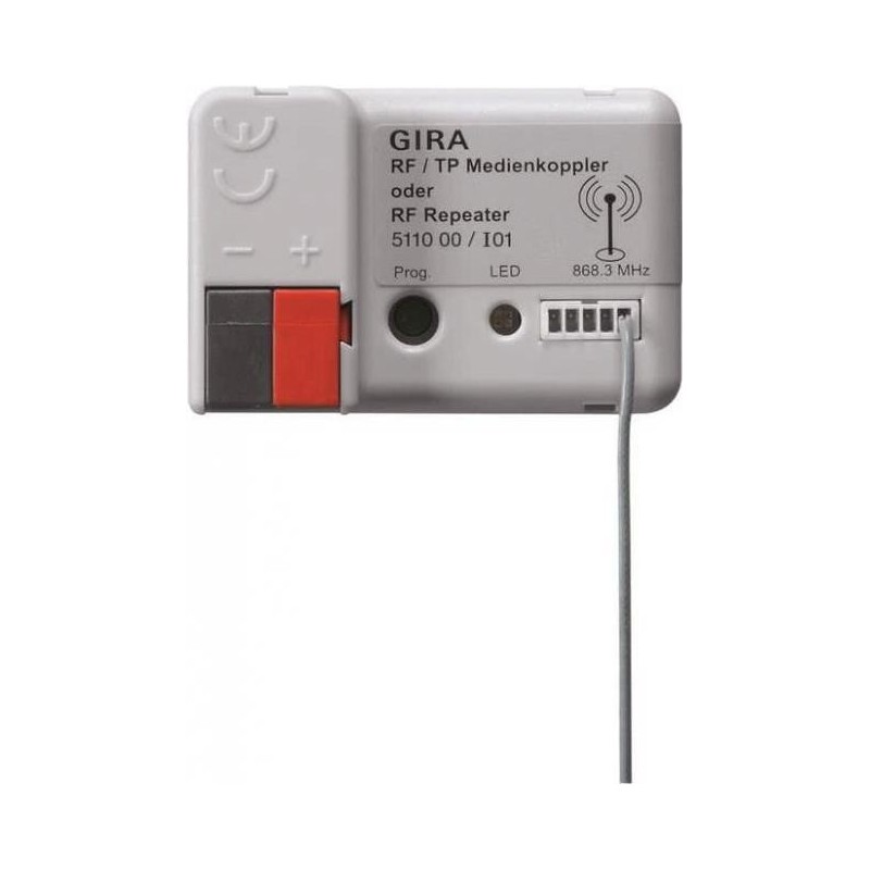 GIRA KNX Accoppiatore multimediale RF/TP Ripetitore RF 511000 (511000)