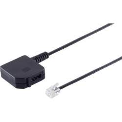 Adattatore RJ11 per attacco TAE-F con cavo da circa 15 cm (11500375)