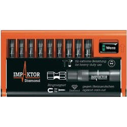 Wera Bit-Check 10 TX Impaktor 1 - set di punte per cacciavite e porta