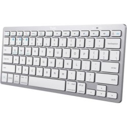 Trust 24653 Tastiera Bluetooth QWERTZ Tedesco Argento - Bianco (24653)