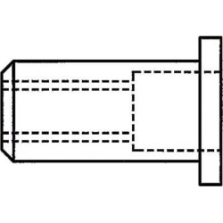 Dado per rivetti ciechi GESIPA in alluminio. Testa per traliccio M5 7