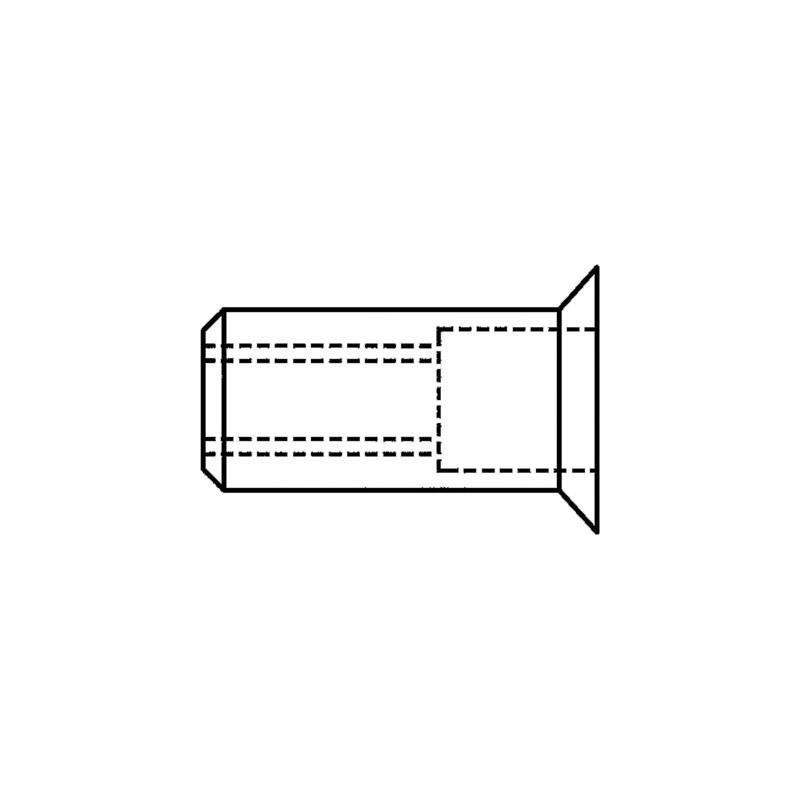 Dado per rivetti ciechi GESIPA in alluminio. M5 7x135mm dxl f.15-4mm 