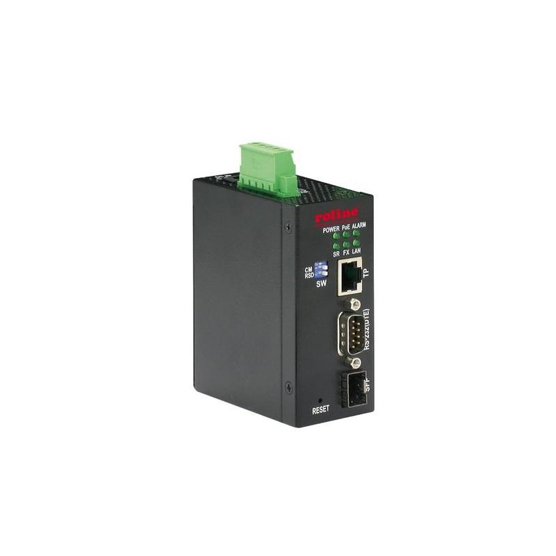 Convertitore industriale ROLINE RS232 - FO multimodale 1x SFP