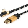 ROLINE 11.02.9060 Cavo USB 08 m USB 2.0 USB A USB C nero - oro (11.02