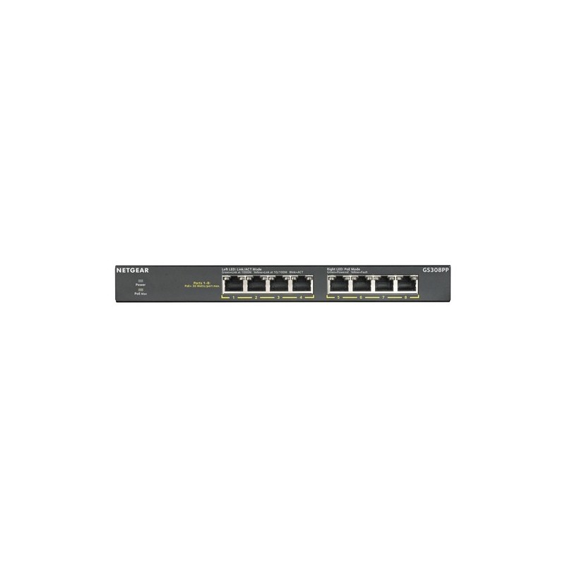 NETGEAR GS308PP Non gestito Gigabit Ethernet 10/100/1000 Supporto P