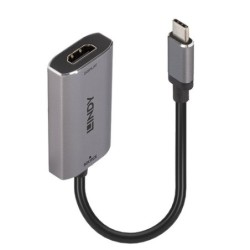 Lindy 43327 cavo e adattatore video 011 m USB tipo-C HDMI Nero Grig