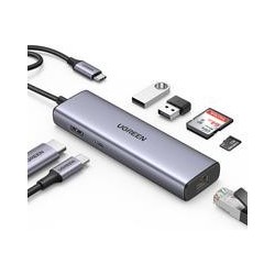 HUB USB Ugreen Adapter Hub UGREEN, USB_C do 2x USB 3.0, HDMI, RJ45, S