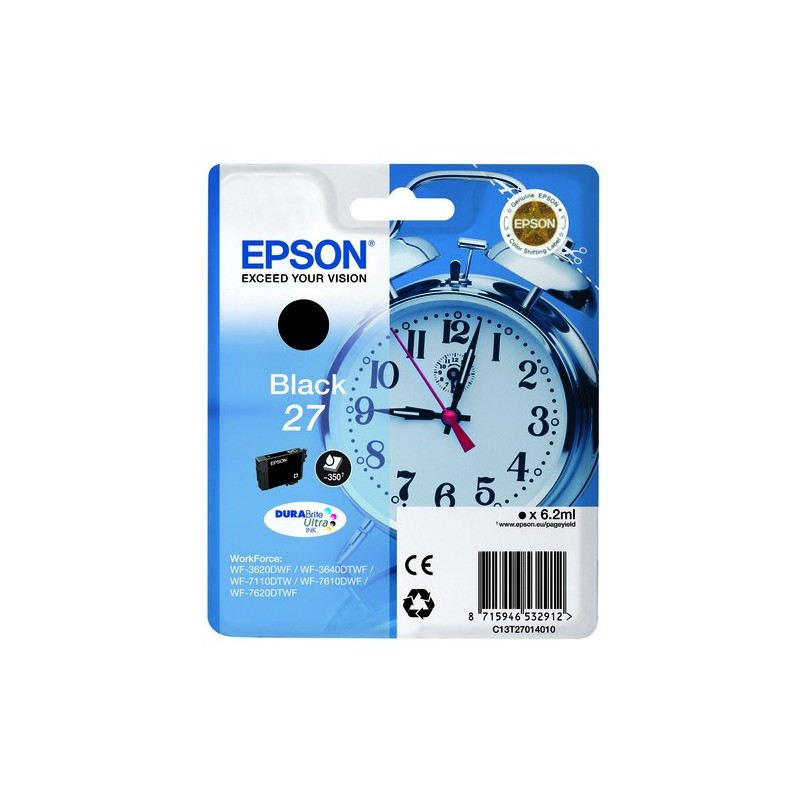 Epson Alarm clock 27 DURABrite Ultra cartuccia d'inchiostro 1 pz Orig