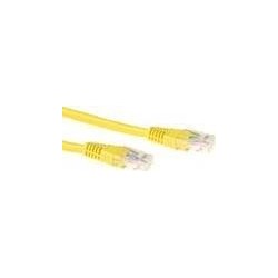 Cavo patch ACT giallo LSZH U/UTP CAT6 da 5 metri con connettori RJ45.