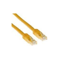 Cavo patch ACT giallo LSZH U/UTP CAT6 da 7 metri con connettori RJ45.