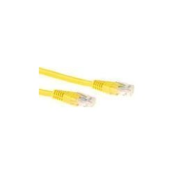 Cavo patch ACT giallo LSZH U/UTP CAT6 da 15 metri con connettori RJ45