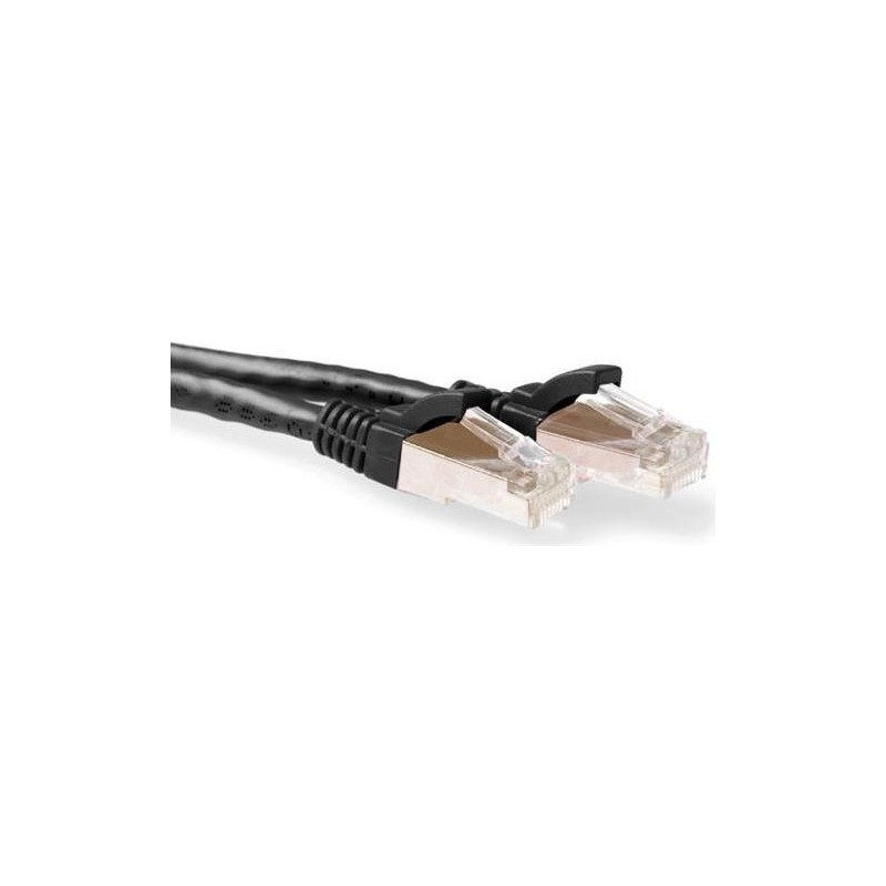 Cavo patch ACT nero SFTP CAT6A da 3 metri antigroviglio con connettor