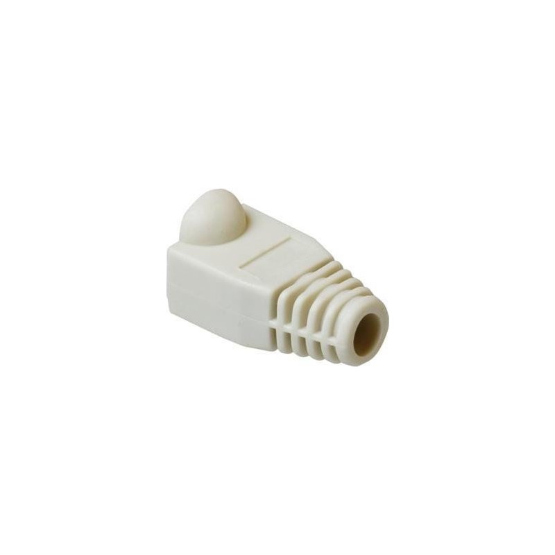 Guaina bianca ACT RJ45 per cavo da 55 mm. Colore Bianco Avvio cavo rj