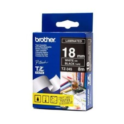 Brother TZ-345 nastro per etichettatrice Bianco su nero