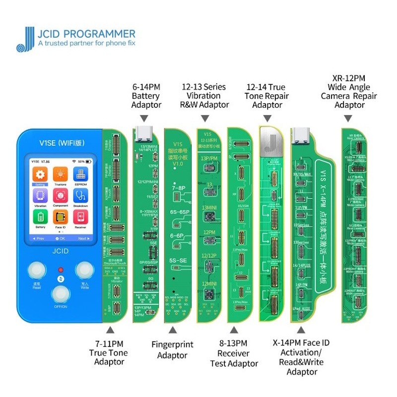 Programmatore JCID V1SE versione WI-FI completo di 8 schede