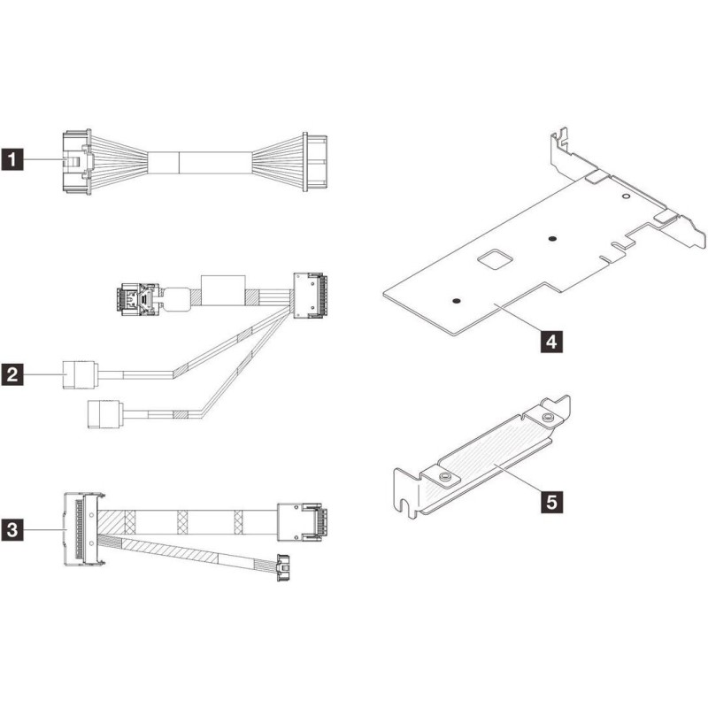 LENOVO ThinkSystem SR250/ST250/ST50 V3 M.2 Cable Kit 4Z57A88898