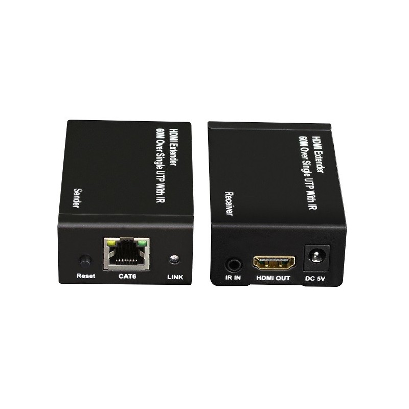 Kit TX-RX Extender HDMI 60MT UTP 1080p@60Hz POE