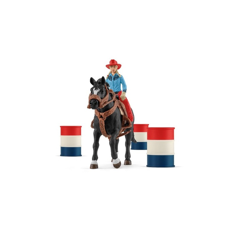 schleich Cowgirl Barrel Racing Fun