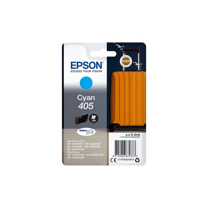 Epson Singlepack Cyan 405 DURABrite Ultra Ink