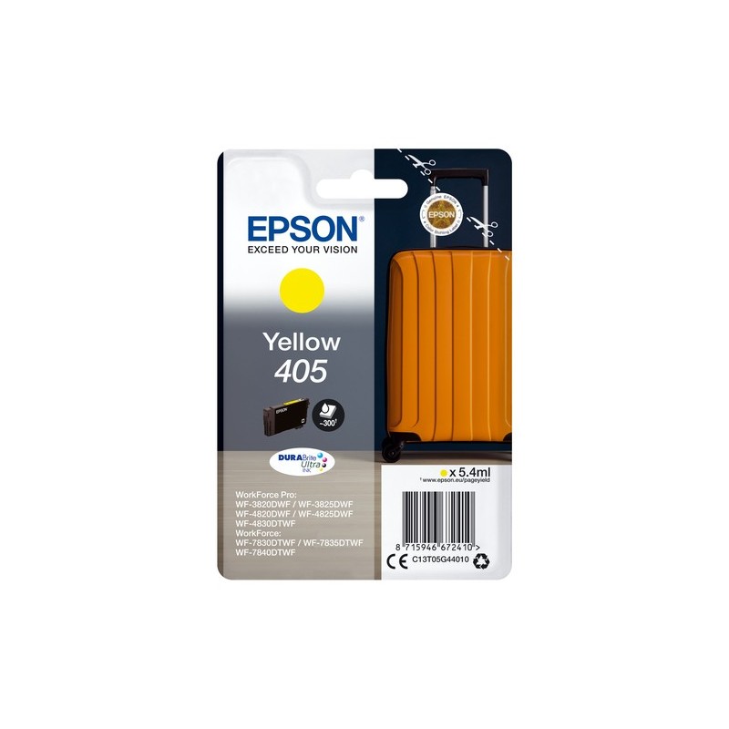 Epson Singlepack Yellow 405 DURABrite Ultra Ink