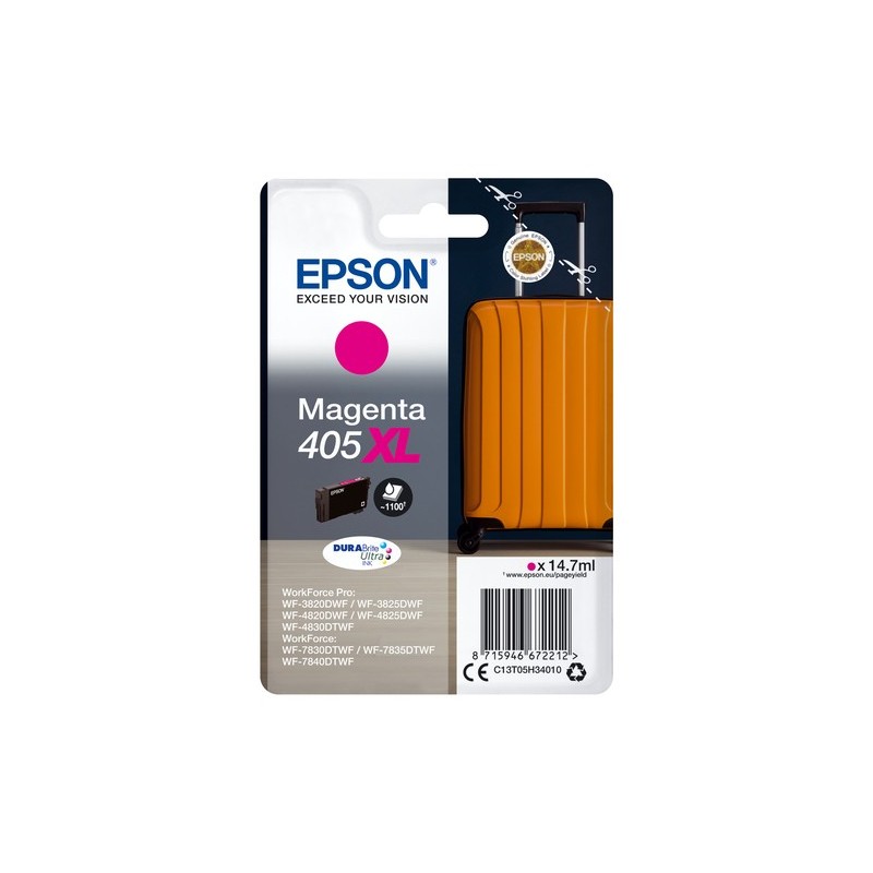 Epson Singlepack Magenta 405XL DURABrite Ultra Ink