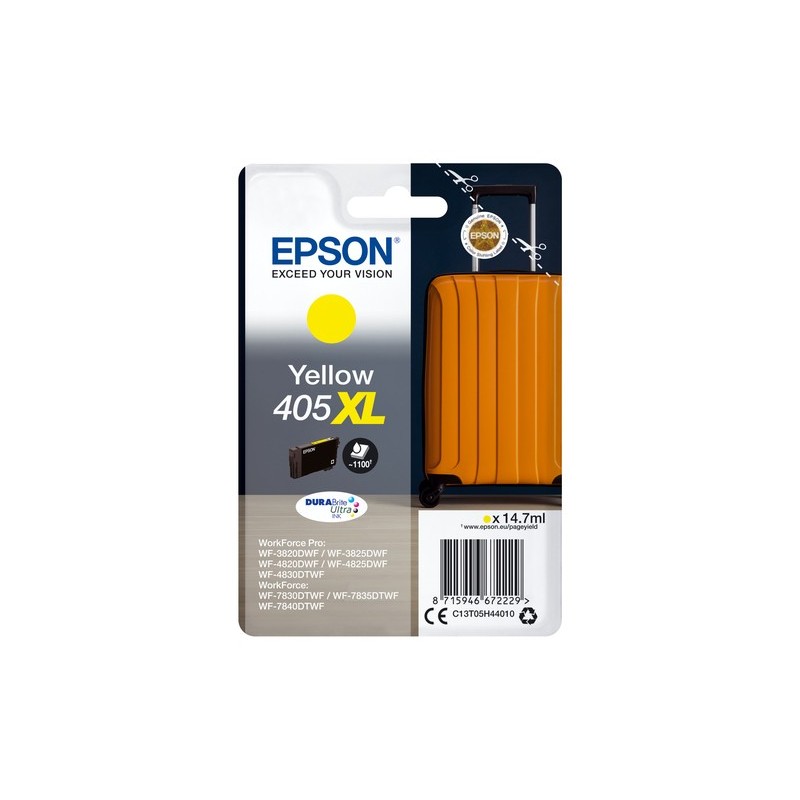 Epson Singlepack Yellow 405XL DURABrite Ultra Ink